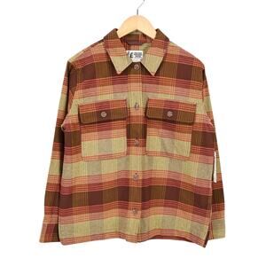 NWT Marmot Women's Incline Heavyweight Flannel Overshirt Gold Brown Size Small